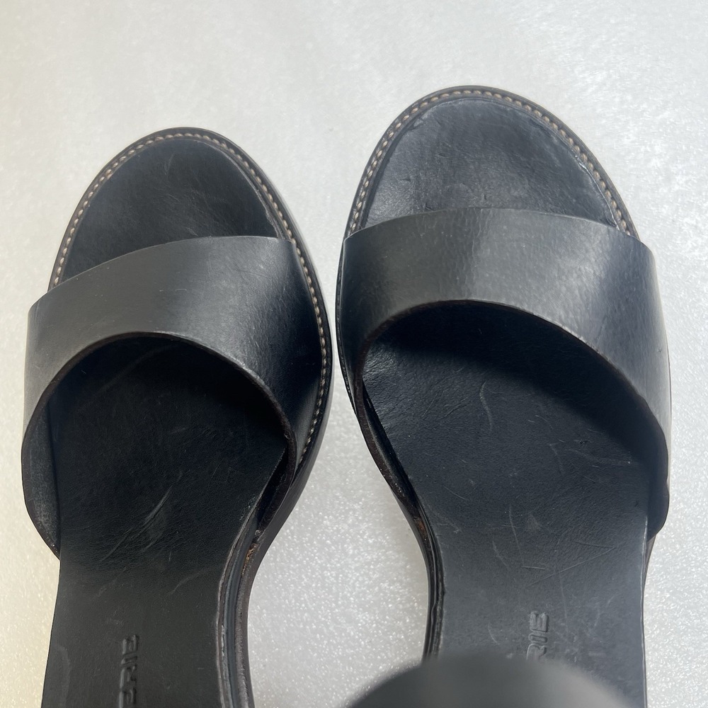 Robert Clergerie black leather high heel sandals France Sz 7 - Picture 6 of 10